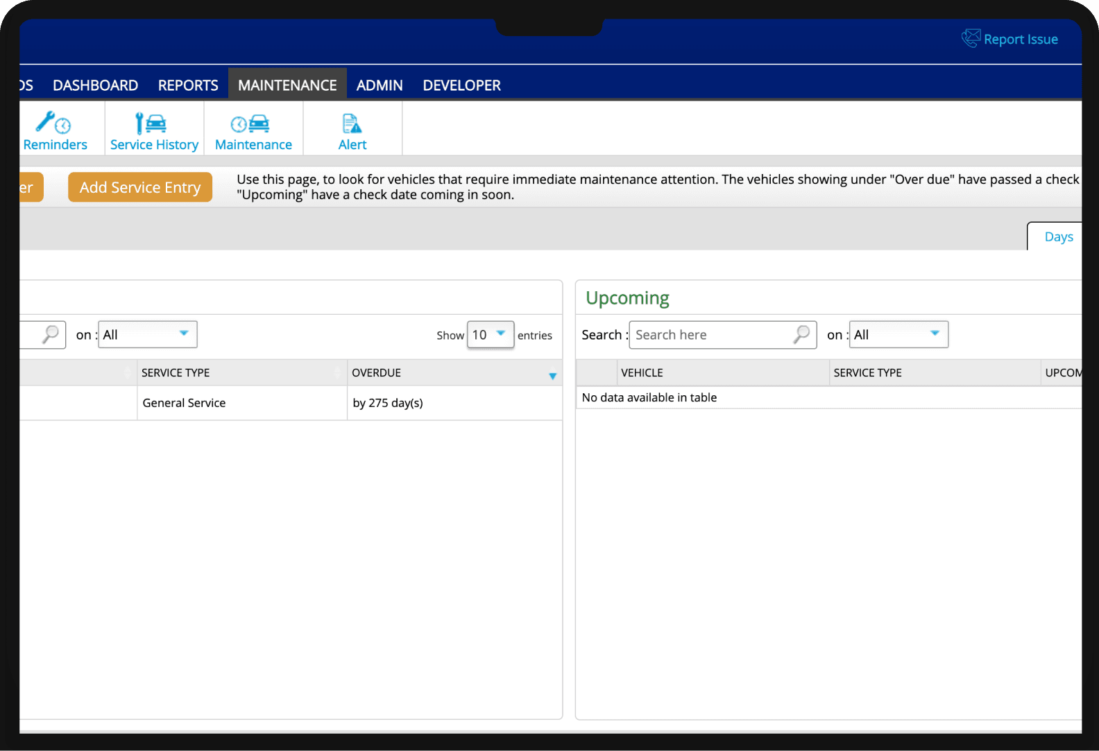Platform maintenance demo